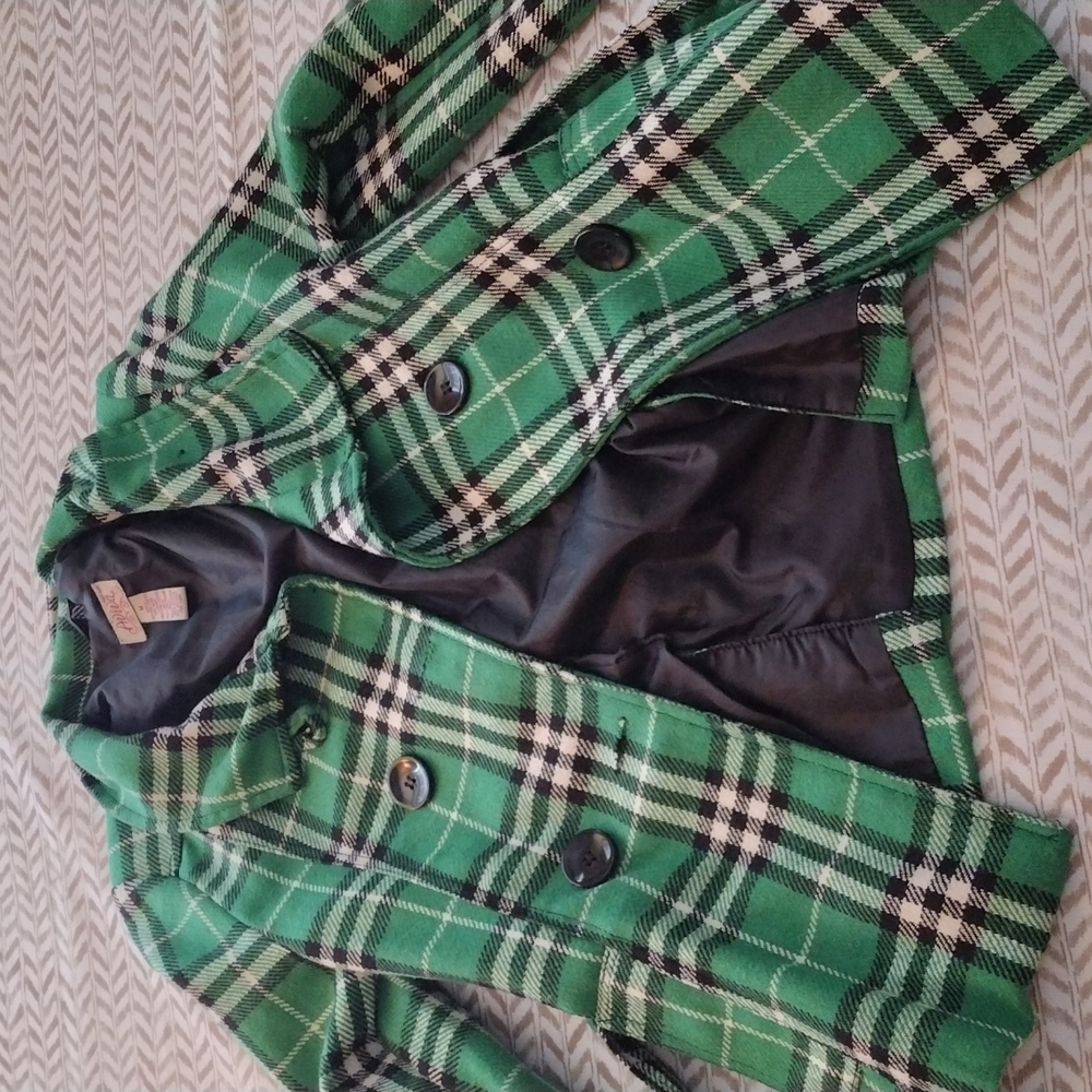Woman's green coat